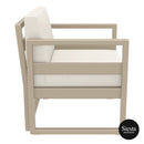 Mykonos Lounge Armchair - Taupe with Beige Cushions