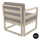 Mykonos Lounge Armchair - Taupe with Light Brown Cushions