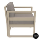 Mykonos Lounge Armchair - Taupe with Light Brown Cushions