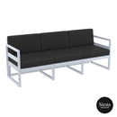 Mykonos Lounge Sofa XL - Silver Grey with Black Cushions