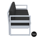 Mykonos Lounge Sofa XL - Silver Grey with Black Cushions