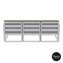 Mykonos Lounge Sofa XL - Silver Grey with Light Brown Cushions