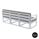 Mykonos Lounge Sofa XL - Silver Grey with Light Brown Cushions