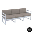 Mykonos Lounge Sofa XL - Silver Grey with Light Brown Cushions
