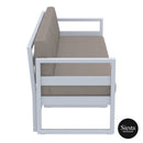 Mykonos Lounge Sofa XL - Silver Grey with Light Brown Cushions