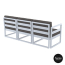 Mykonos Lounge Sofa XL - Silver Grey with Dark Grey Cushions