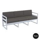 Mykonos Lounge Sofa XL - Silver Grey with Dark Grey Cushions