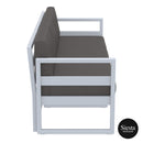 Mykonos Lounge Sofa XL - Silver Grey with Dark Grey Cushions