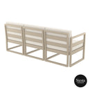 Mykonos Lounge Sofa XL - Taupe with Beige Cushions