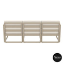 Mykonos Lounge Sofa XL - Taupe with Beige Cushions