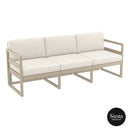 Mykonos Lounge Sofa XL - Taupe with Beige Cushions