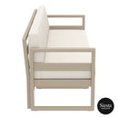 Mykonos Lounge Sofa XL - Taupe with Beige Cushions