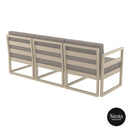 Mykonos Lounge Sofa XL - Taupe with Light Brown Cushions