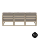 Mykonos Lounge Sofa XL - Taupe with Light Brown Cushions