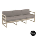Mykonos Lounge Sofa XL - Taupe with Light Brown Cushions