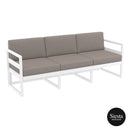 Mykonos Lounge Sofa XL - White with Light Brown Cushions
