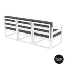 Mykonos Lounge Sofa XL - White with Dark Grey Cushions