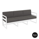 Mykonos Lounge Sofa XL - White with Dark Grey Cushions