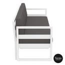 Mykonos Lounge Sofa XL - White with Dark Grey Cushions