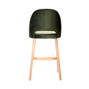 Semifreddo Stool - Trojan Oak Legs/Avocado Velvet