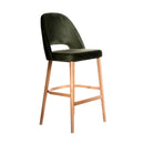 Semifreddo Stool - Trojan Oak Legs/Avocado Velvet