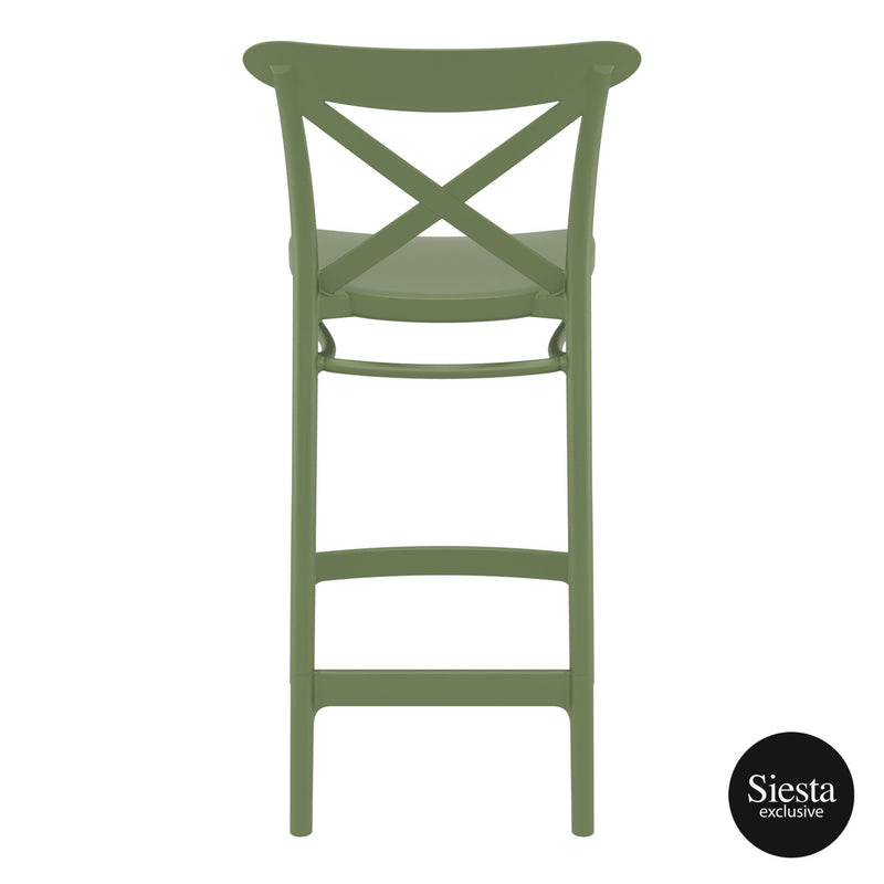Cross Barstool 65 - Olive Green