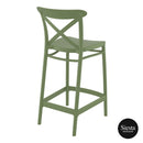 Cross Barstool 65 - Olive Green