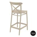 Cross Barstool 65 - Taupe