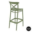 Cross Barstool 75 - Olive Green
