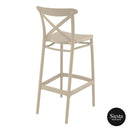 Cross Barstool 75 - Taupe