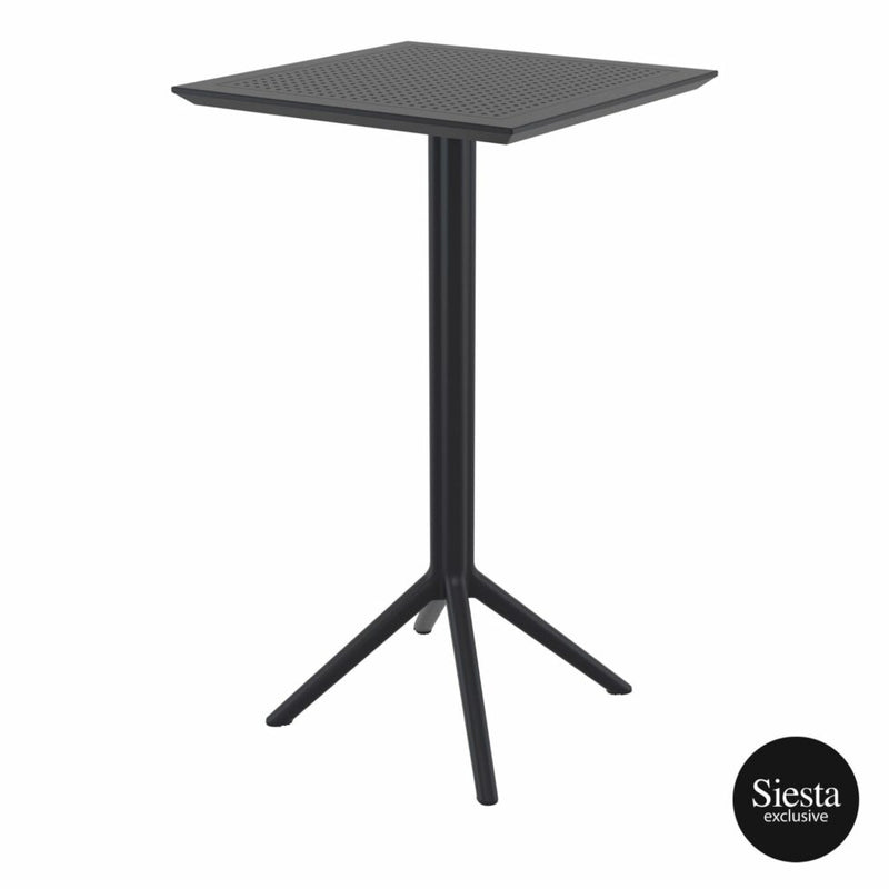 Sky Folding Bar Table 60/Marcel Barstool 75 2 Seat Package - Black