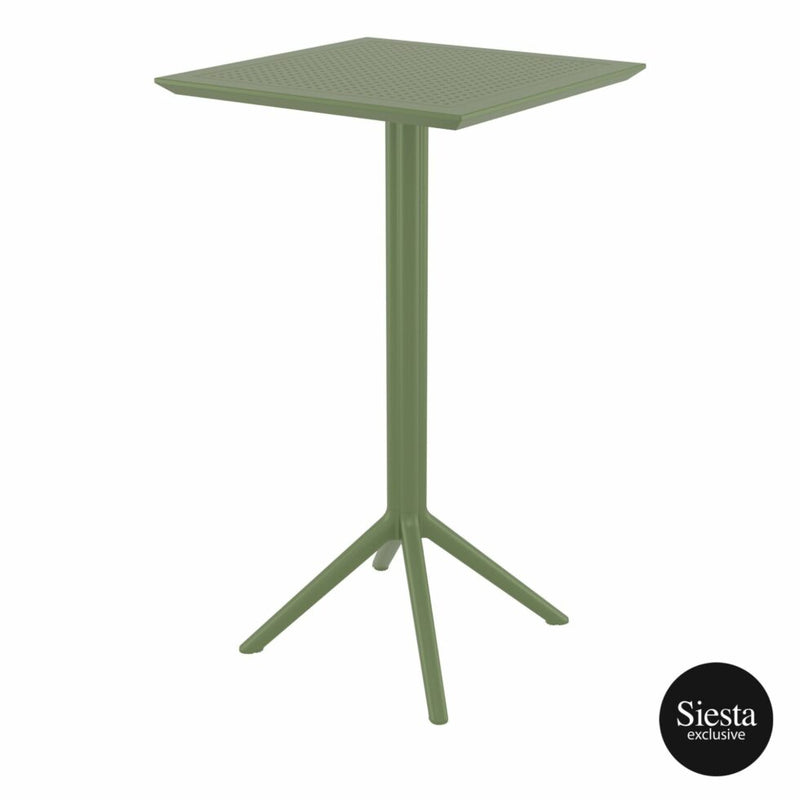 Sky Folding BAR Table 60 Square - Olive Green