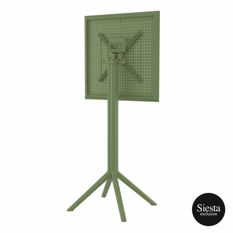 Sky Folding BAR Table 60 Square - Olive Green