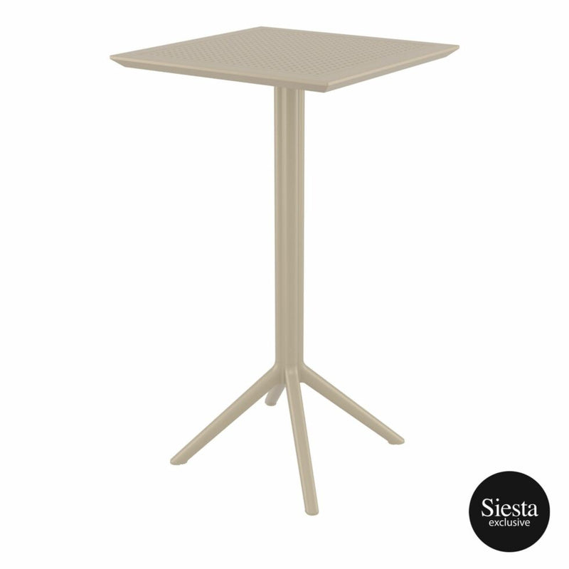 Sky Folding BAR Table 60 Square - Taupe