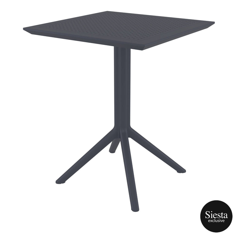 Sky Folding Table 60/Air Chair  2 Seat Package - Anthracite