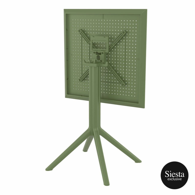 Sky Folding Table 60 Square - Olive Green