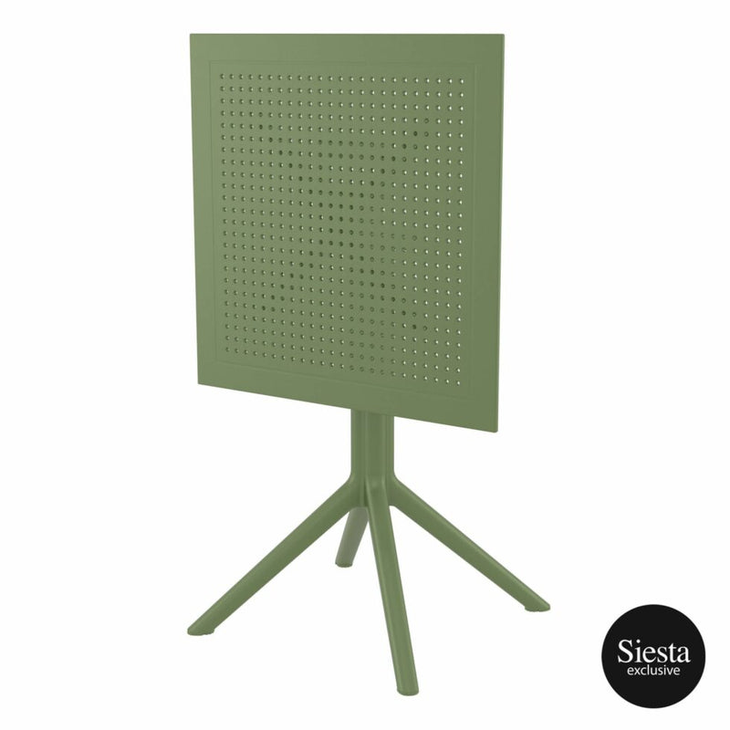 Sky Folding Table 60 Square - Olive Green