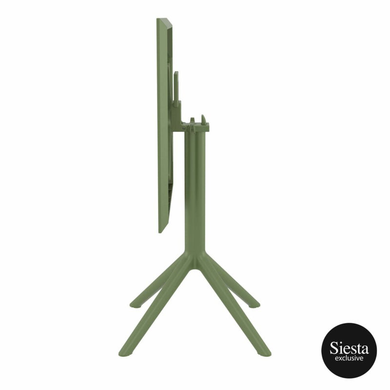 Sky Folding Table 60 Square - Olive Green