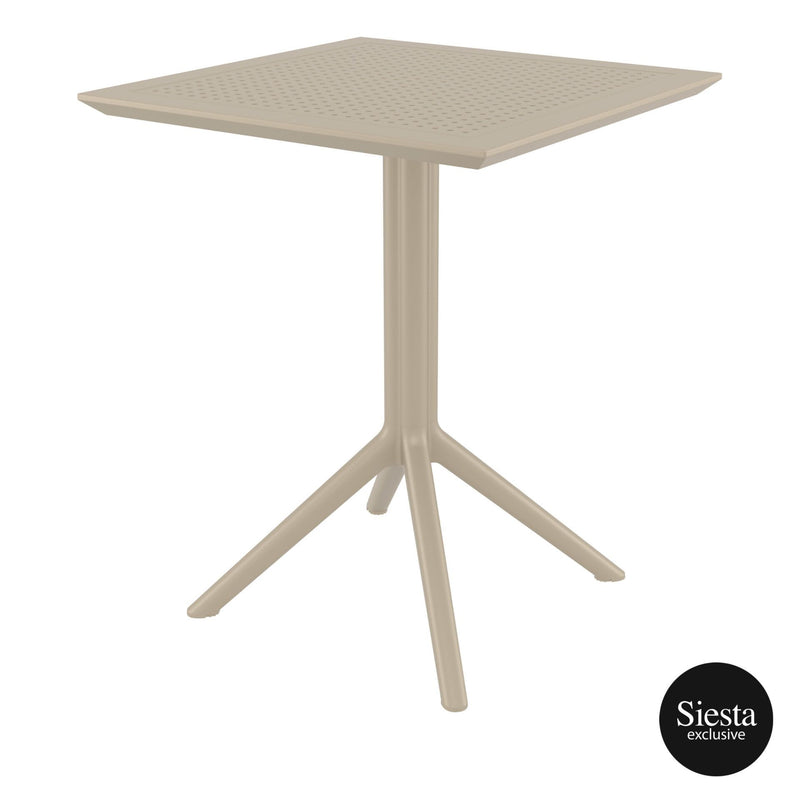 Sky Folding Table 60/Air Chair  2 Seat Package - Taupe