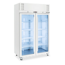Pearl - Slim 2 Door White Colorbond Upright Display Refrigerator