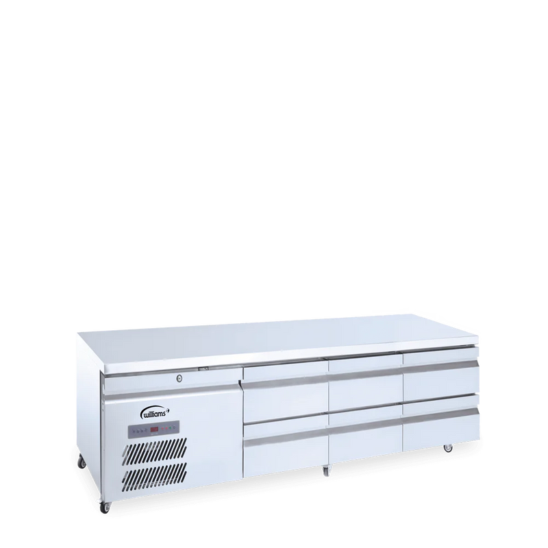 Under Broiler Counter - Six Drawer Self Contained Lowline Refigerator