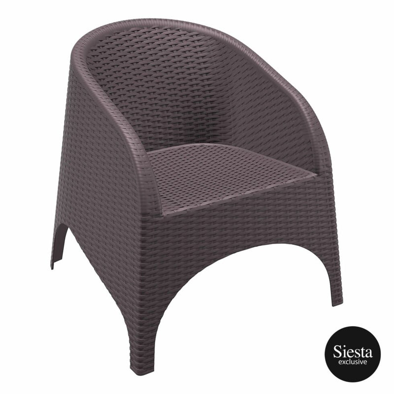 Aruba Armchair - Chocolate