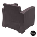 Monaco Lounge Armchair Single - Chocolate