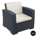 Monaco Lounge Armchair - Anthracite with cushion
