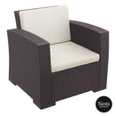 Monaco Lounge Armchair - Chocolate with cushion