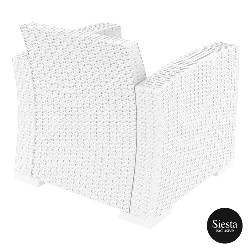 Monaco Lounge Armchair Single - White