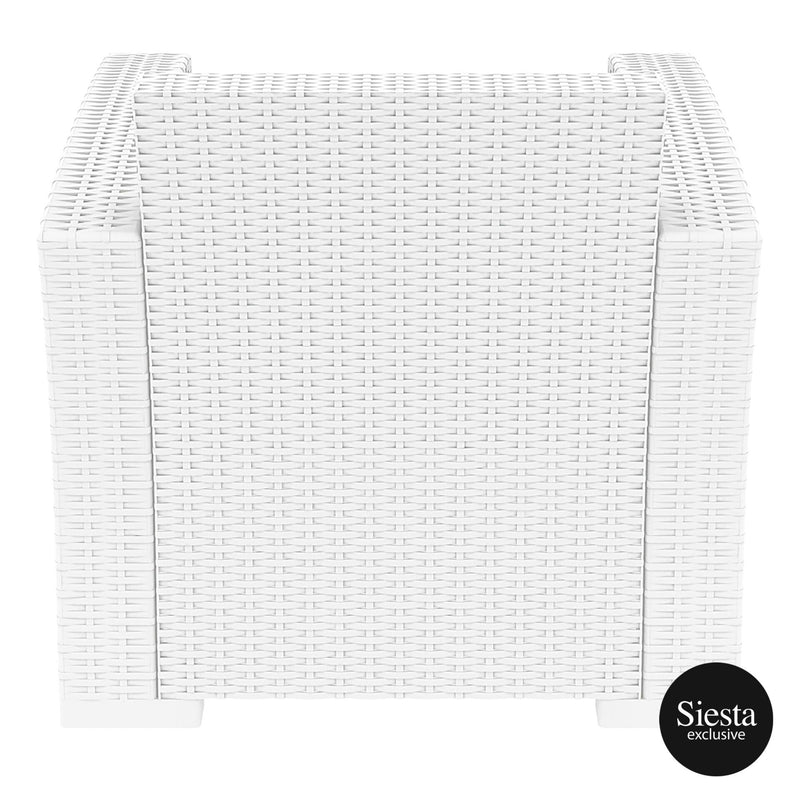 Monaco Lounge Armchair Single - White