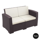 Monaco Lounge Sofa - Chocolate with cushion