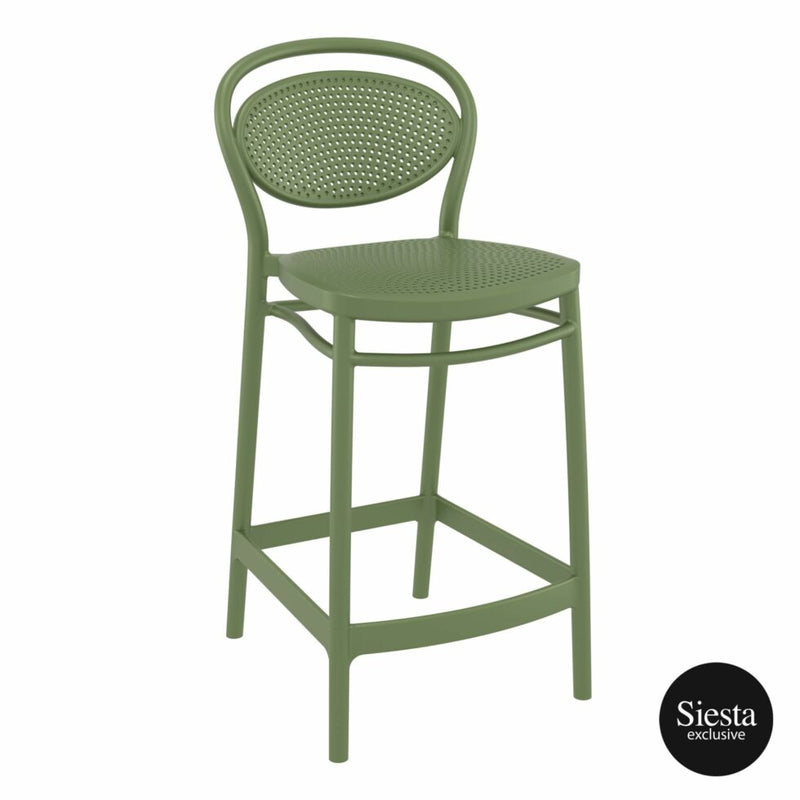 Marcel Barstool 65 - Olive Green