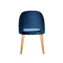 Semifreddo Chair - Trojan Oak Legs/Denim Velvet